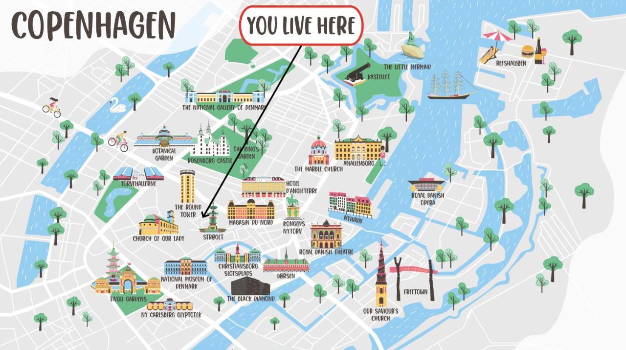 Large 4 Bedroom With Balcony & Bathtub In Cph City 코펜하겐 외부 사진